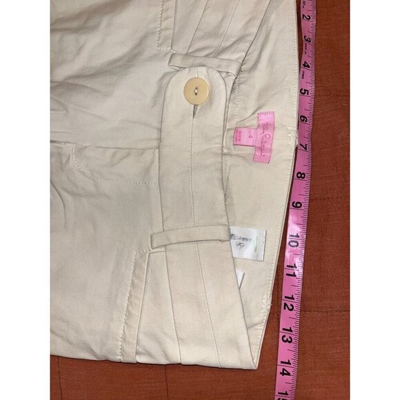 Lilly Pulitzer Womens Beige Khaki Pants Size 0 Cotton/Spandex - Picture 5 of 8